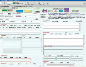 リレーションやポータル機能などFileMakerの機能を活用して医師の診療業務をサポートする。患者情報などの入力，参照を行う基本情報画面